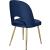 Logan Velvet Dining Chair with Brushed Gold Ball Leg Design