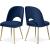 Logan Velvet Dining Chair with Brushed Gold Ball Leg Design