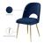 Logan Velvet Dining Chair with Brushed Gold Ball Leg Design