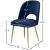 Logan Velvet Dining Chair with Brushed Gold Ball Leg Design