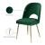 Logan Velvet Dining Chair with Brushed Gold Ball Leg Design