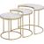 Anpay 3-Piece Faux Marble/Metal Nesting Coffee Table Set