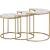 Anpay 3-Piece Faux Marble/Metal Nesting Coffee Table Set