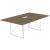 Air Rectangular Meeting Table w/Metal Frame & Grommet for 8 Persons