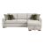Isla Microfiber 2-Piece Modular Sectional Sofa with Reversible Chaise
