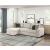 Isla Microfiber 2-Piece Modular Sectional Sofa with Reversible Chaise & Pull-out Bed