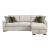 Isla Microfiber 2-Piece Modular Sectional Sofa with Reversible Chaise & Pull-Out Bed
