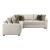 Isla L-Shaped Microfiber 3-Piece Modular Sectional with Pull-out Bed