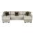 Isla U-Shaped Microfiber 3-Piece Double Chaise Modular Sectional