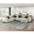 Isla L-Shaped Microfiber 3-Piece Modular Sectional with Pull-out Bed