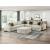 Isla L-Shaped Microfiber 3-Piece Modular Sectional with Pull-out Bed