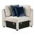 Isla U-Shaped Microfiber 3-Piece Double Chaise Modular Sectional