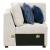 Isla L-Shaped Microfiber 3-Piece Modular Sectional with Pull-out Bed