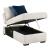 Isla L-Shaped Microfiber 3-Piece Modular Sectional with Pull-out Bed