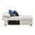 Isla Microfiber Convertible Modular Chaise Lounge with Arms & Hidden Storage