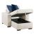 Isla Microfiber Convertible Modular Chaise Lounge with Arms & Hidden Storage