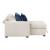 Isla Microfiber Convertible Modular Chaise Lounge with Arms & Hidden Storage