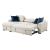 Isla Microfiber 2-Piece Modular Sectional Sofa with Reversible Chaise & Pull-out Bed