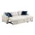 Isla Microfiber 2-Piece Modular Sectional Sofa with Reversible Chaise & Pull-out Bed