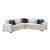 Isla L-Shaped Microfiber 3-Piece Modular Sectional with Pull-out Bed