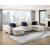 Isla U-Shaped Microfiber 3-Piece Double Chaise Modular Sectional