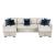 Isla U-Shaped Microfiber 3-Piece Double Chaise Modular Sectional