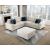 Isla L-Shaped Microfiber 3-Piece Modular Sectional with Pull-out Bed