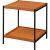 Oaken Wood Sqaure Storage End Table