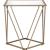 Fogya Mirror/Metal Square End Table