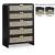 Sage 5-Drawer Wood Chest with Natural Cane Drawer Front