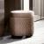Platinum/Ambra Vanity Pouf Rombi