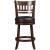 Edmond Transitional Faux-Leather Swivel Counter Height Chair