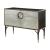 Brancaster Top Grain Leather/Aluminum Console Table