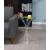Emmett Tempered Glass Round Accent Table with Acrylic Base