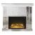 Nysa 90204 Mirror/Faux Crystals LED Fireplace w/ Adjustable Temperature & Timer