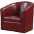 Turner Leatherette Sloped Arm Accent Swivel Chair