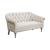 Billie Tufted Back Settee with Roll Arm