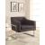 Chris Fabric Accent Chair with Chrome Base