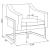 Chris Fabric Accent Chair with Chrome Base