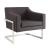 Chris Fabric Accent Chair with Chrome Base