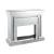 Nysa 90272 Mirror/Faux Crystals LED Fireplace w/ Adjustable Temperature & Timer