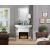 Nysa 90272 Mirror/Faux Crystals LED Fireplace w/ Adjustable Temperature & Timer
