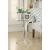 Eloise Tempered Glass Round Accent Table with Curved Legs
