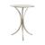 Eloise Tempered Glass Round Accent Table with Curved Legs