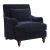 Frodo Velvet Accent Chair with Turned Legs