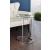 Kyle Glass Oval Snack Table with Chrome Base
