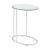 Kyle Glass Oval Snack Table with Chrome Base