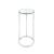 Kyle Glass Oval Snack Table with Chrome Base