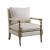 Monaghan Linen Fabric Accent Chair with Casters