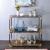 Heleris Glass/Wood/Metal Accent Table